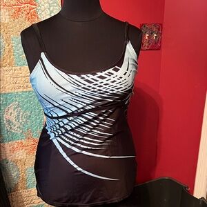 Black and Blue Women's bathing suit top